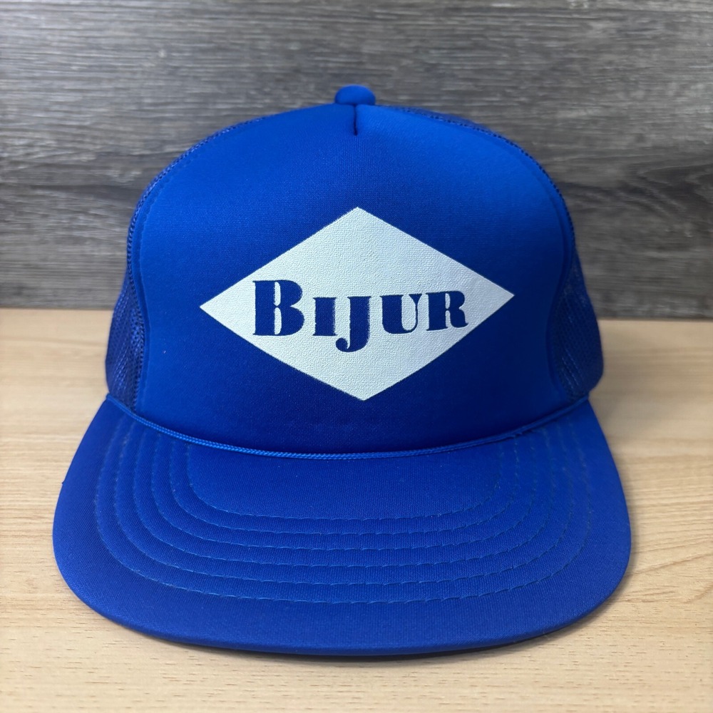 Vintage Bijur Hat Cap Snapback‎ Blue Trucker Adjustable
